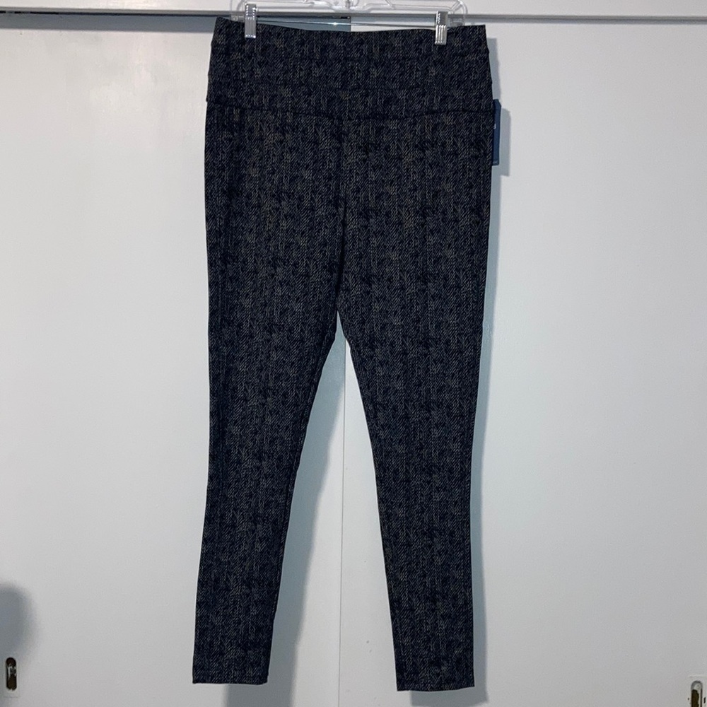 Rewind Pull On Pants Herringbone Tweed Print Women’s Size Large L Gray